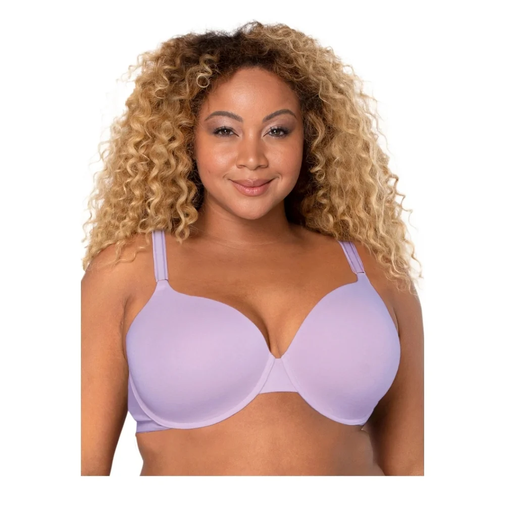 Fruit of the Loom White and Purple Bra Set NWT